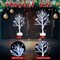 5 Pcs Christmas Village Trees with LED Light Christmas Village Accessories White Christmas Tree Artificial Xmas Mini Bare Branch Tree for Winter Christmas Decoration 5.9 Inch 7.9 Inch(Modern)